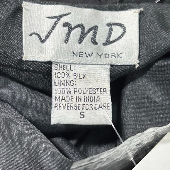 JMD New York black silk cocktail jacket size S beads & sequins NEW OLD STOCK - Picture 12 of 13